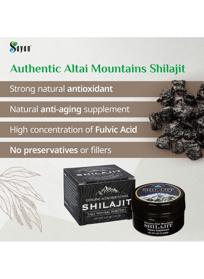 Sayan Pure Shilajit Resin 3.5oz/100g, 660 Servings - Potent Organic Fulvic Acid Supplement - Supports Immune System, Memory, Focus, and Provides Natural Energy, Detox - Vegan, Non-GMO - Image 2