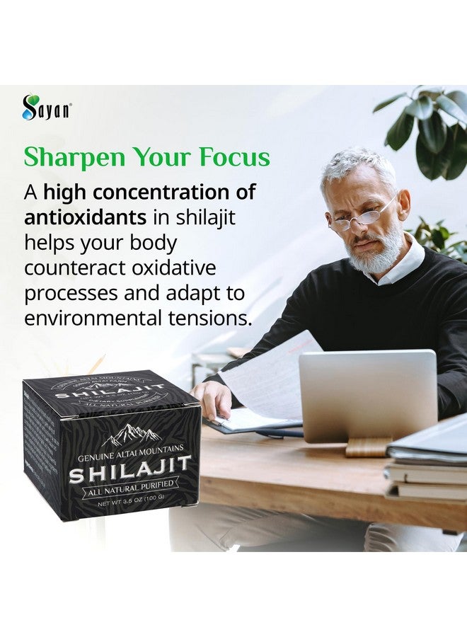 Sayan Pure Shilajit Resin 3.5oz/100g, 660 Servings - Potent Organic Fulvic Acid Supplement - Supports Immune System, Memory, Focus, and Provides Natural Energy, Detox - Vegan, Non-GMO - Image 5