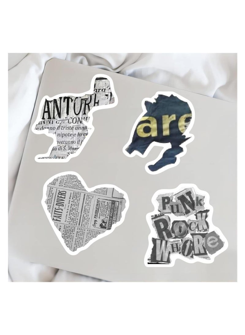 SYOSI 52pcs Retro Typewriter Style Quotes Stickers Journaling Stickers Aesthetic Laptop Stickers Decals Waterproof Aesthetic Words Scrapbook Sticker for Water Bottle Laptop Computer Skateboard  - Image 2