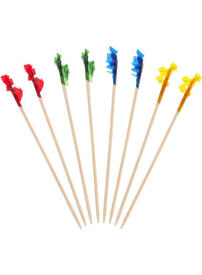 RENYIH 4 Inch Wood Frill Picks Toothpicks,Club Frill Toothpicks,Sandwiches Picks,Cocktail Party Toothpicks for Fruit,Appetizers,Club Sandwiches,Parties. (1200 Pcs) - Image 1