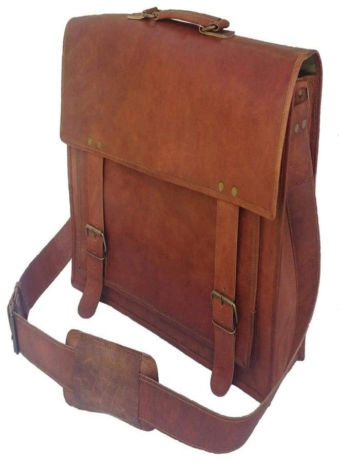 RSN 15 Inch Real Leather Big Pocket Hunter Laptop Messenger Shoulder Bag For Men & Women - Image 1