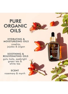 Beauty by Earth Organic Face Oil Natural Anti Aging Facial Oil With Centella Asiatica Rosehip Oil For Sensitive Skin Argan Oil For Gua Sha Massage Jojoba Oil And Vitamin E Day And Night Moisturizer For Dry Skin  - Image 5