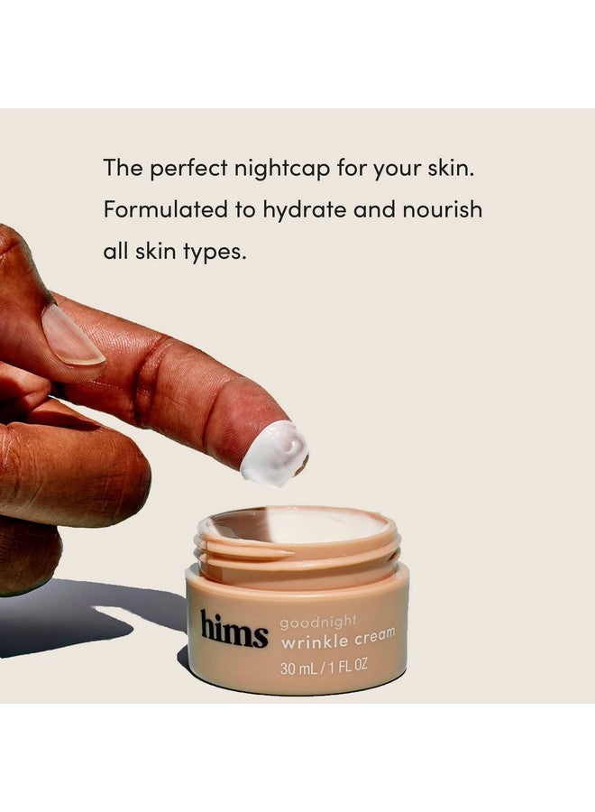 HIMS & HERS hims Goodnight Wrinkle Cream for Men - Hydrating Mens Face Moisturizer with Hyaluronic Acid, Shea Butter & Caffeine - Reduces Wrinkles While You Sleep - 1 pack - Image 5