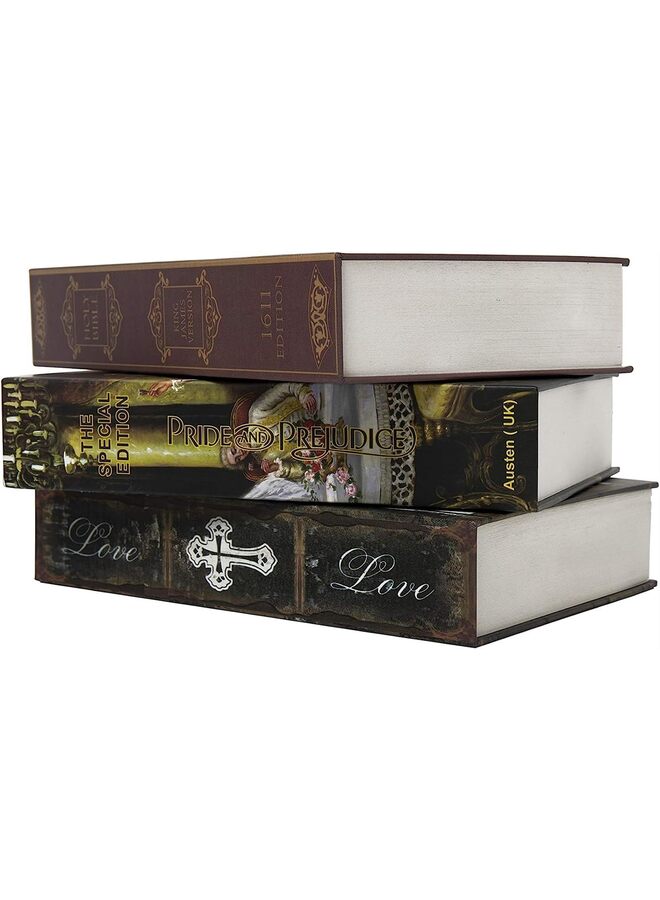 صندوق تخزين آمن على شكل كتاب (مقاس 8.7 بوصة × 6 بوصة × 2 بوصة) مع قفل أمان برمز سري - Image 3