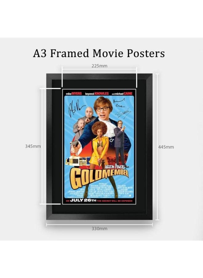 HWC Trading HWC Trading Goldmember Austin Powers 3 Mike Myers 16 x 12 inch Framed Gifts Printed Poster Signed Autograph Picture for Movie Memorabilia Fans - 16" x 12" Framed  - Image 2
