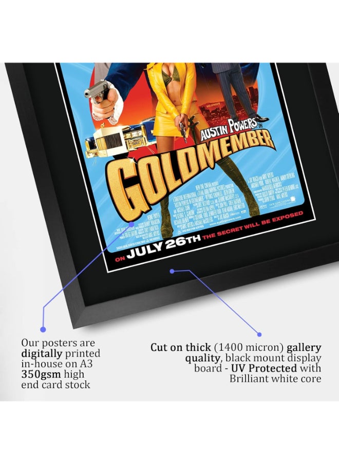 HWC Trading HWC Trading Goldmember Austin Powers 3 Mike Myers 16 x 12 inch Framed Gifts Printed Poster Signed Autograph Picture for Movie Memorabilia Fans - 16" x 12" Framed  - Image 4