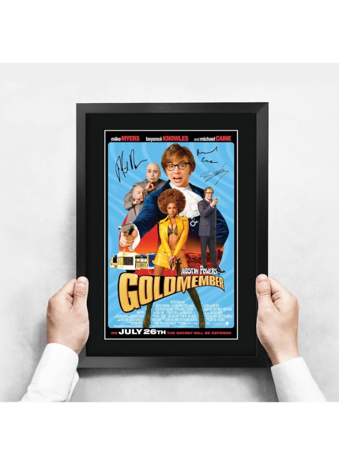 HWC Trading HWC Trading Goldmember Austin Powers 3 Mike Myers 16 x 12 inch Framed Gifts Printed Poster Signed Autograph Picture for Movie Memorabilia Fans - 16" x 12" Framed  - Image 3