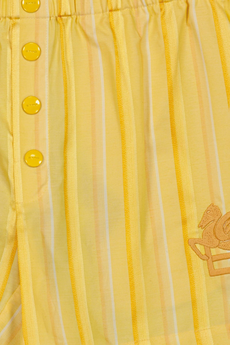ETRO Women Regular  Fit Stripe Shorts, Yellow - Image 5