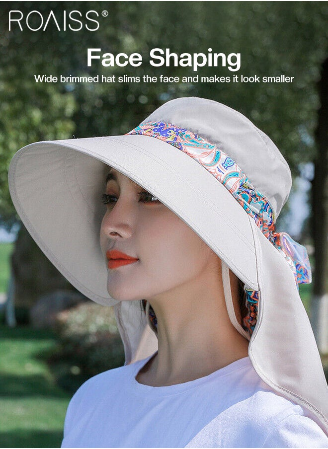 Large Brim Sun Hat with Shawl and Face Mask for Women Adjustable Face Covering UPF50+ Sun Protection Ponytail Comfort Hat Packable Summer Beach Outdoor Hats Garden Fishing Hiking - pzsku/ZA395121F4E647E0310A0Z/45/_/1711443414/eb2730c0-5c26-4821-8438-b6bc8a228b1f