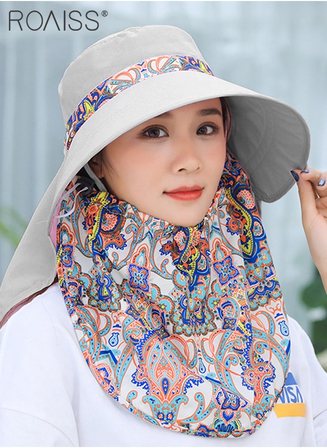 Large Brim Sun Hat with Shawl and Face Mask for Women Adjustable Face Covering UPF50+ Sun Protection Ponytail Comfort Hat Packable Summer Beach Outdoor Hats Garden Fishing Hiking - pzsku/ZA395121F4E647E0310A0Z/45/_/1711443417/a5ab5ab7-a5b0-40a3-85f4-89df04ce9b84