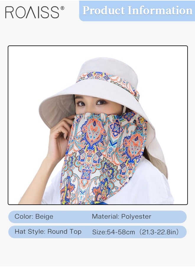 Large Brim Sun Hat with Shawl and Face Mask for Women Adjustable Face Covering UPF50+ Sun Protection Ponytail Comfort Hat Packable Summer Beach Outdoor Hats Garden Fishing Hiking - pzsku/ZA395121F4E647E0310A0Z/45/_/1739932752/fb214a8e-2f47-4ae6-9a0e-cc5d27f4d97e