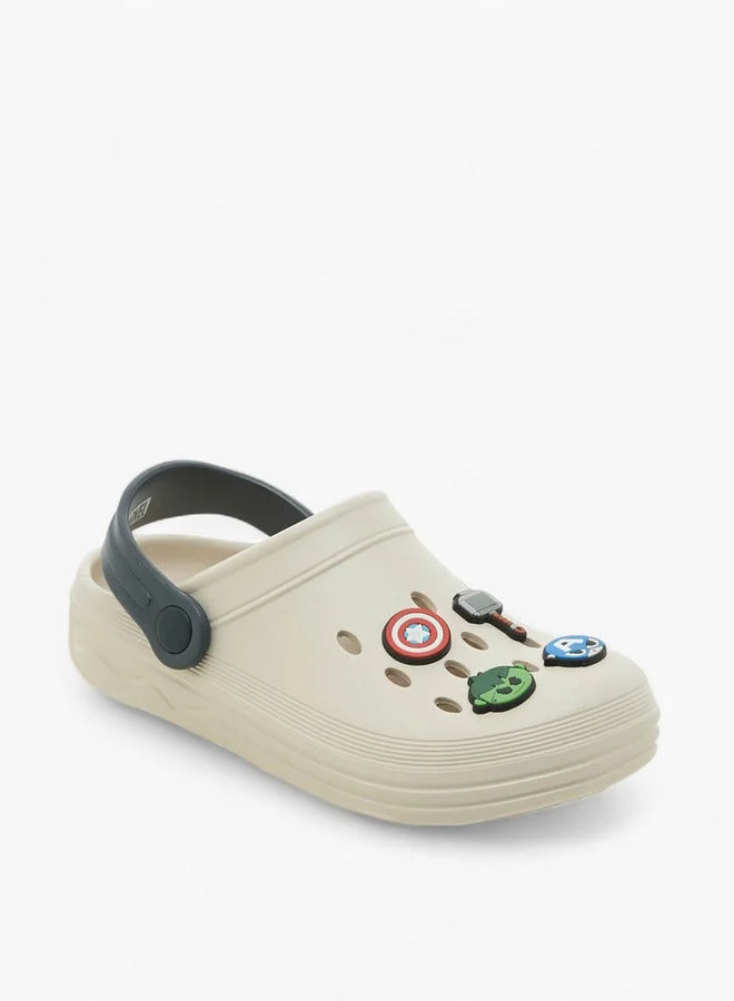 MARVEL Boys Avengers Applique Clogs with Backstrap