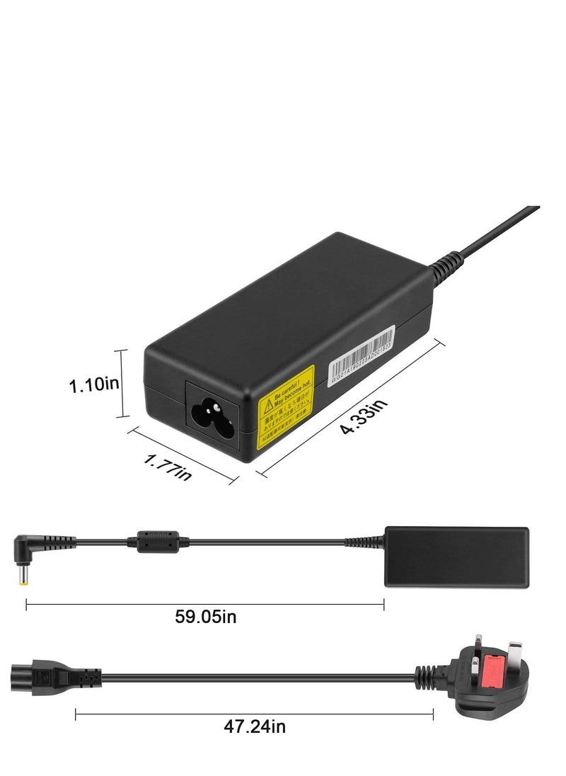 Ntech NTECH 65W Acer Laptop Charger Compatible With Acer Aspire, Power Supply 19V/3.42A For Acer Es1-511/E1/E3/E3-111/E5 And More, Yellow Connecter Tips 5.5X1.7Mm  - Image 3
