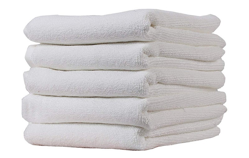 Sanjeev Textiles مجموعة مناشف يد فاخرة من سانجيف تيكستيلز باللون الأبيض سوبر ناعم 100% قطن بحجم كامل لامتصاص سريع وتجفيف أسرع - Image 1