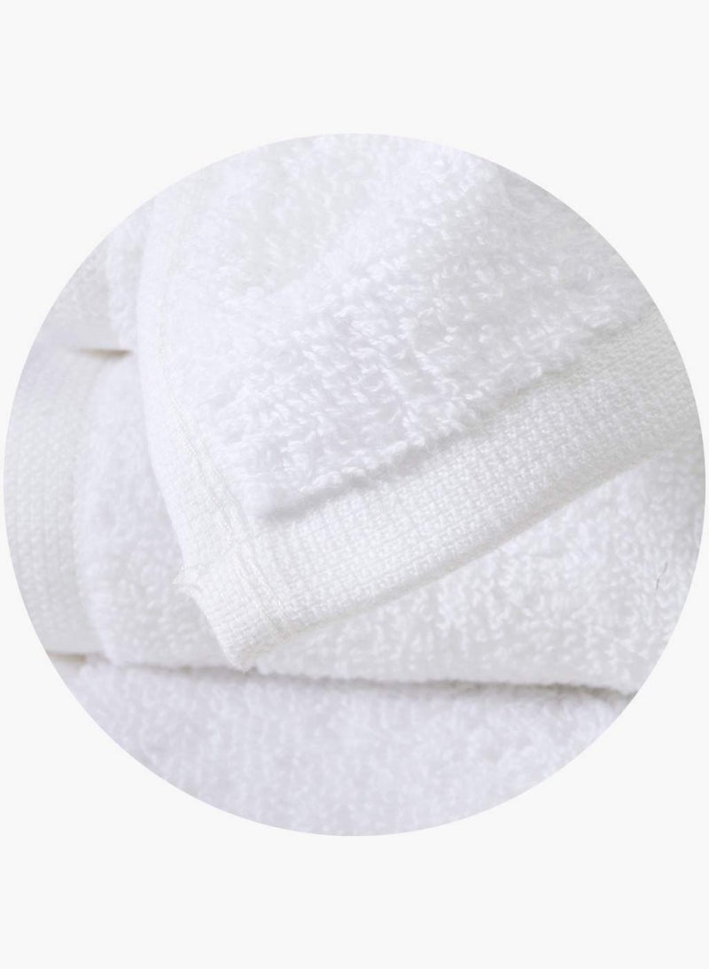 Sanjeev Textiles مجموعة مناشف يد فاخرة من سانجيف تيكستيلز باللون الأبيض سوبر ناعم 100% قطن بحجم كامل لامتصاص سريع وتجفيف أسرع - Image 2