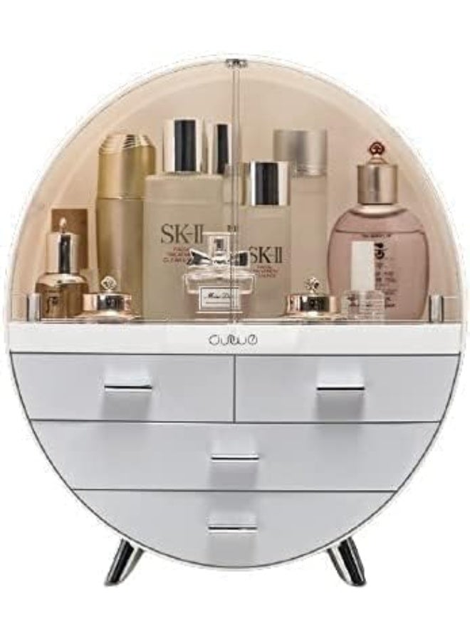 خزانة تخزين المكياج – منظم مستحضرات التجميل بسعة كبيرة للطاولة والحمام - Image 1