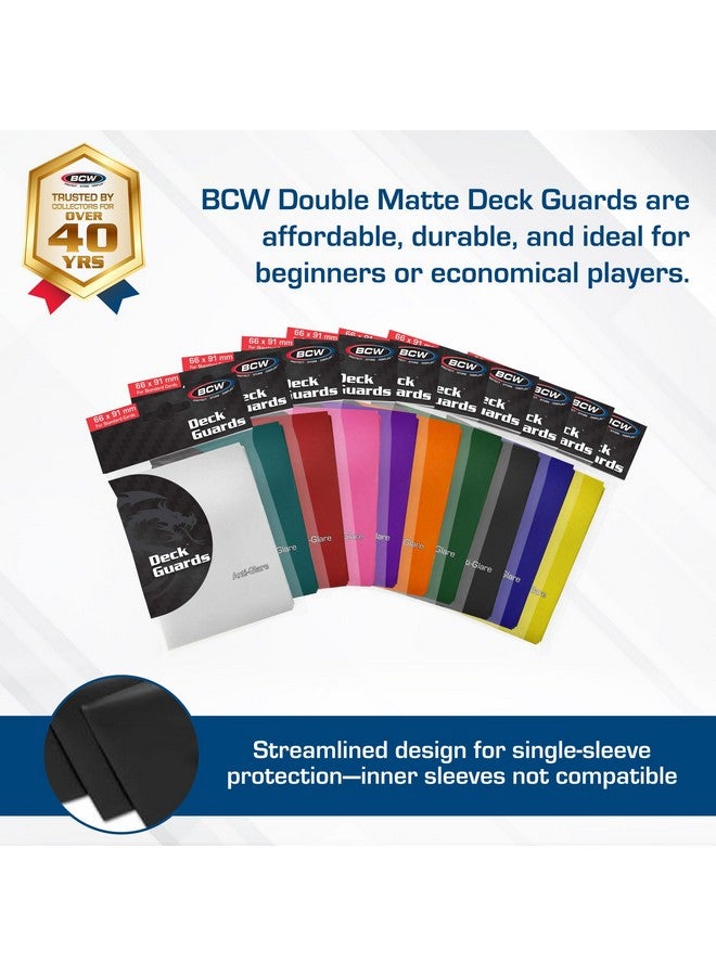 BCW 1000 Double Matte Deck Guard Card Sleeves | Assorted Mix for MTG, Pokemon, L5R, Dragon Ball | Top Loaders for Cards |10 Vibrant Colors | Premium Protection Trading Card Sleeve - Image 2