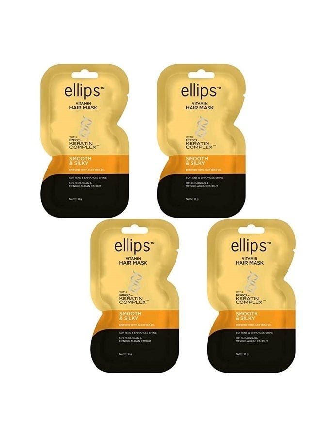 Ellips Hair Mask Smooth & Silky 18g (Pack of 4) - Image 3
