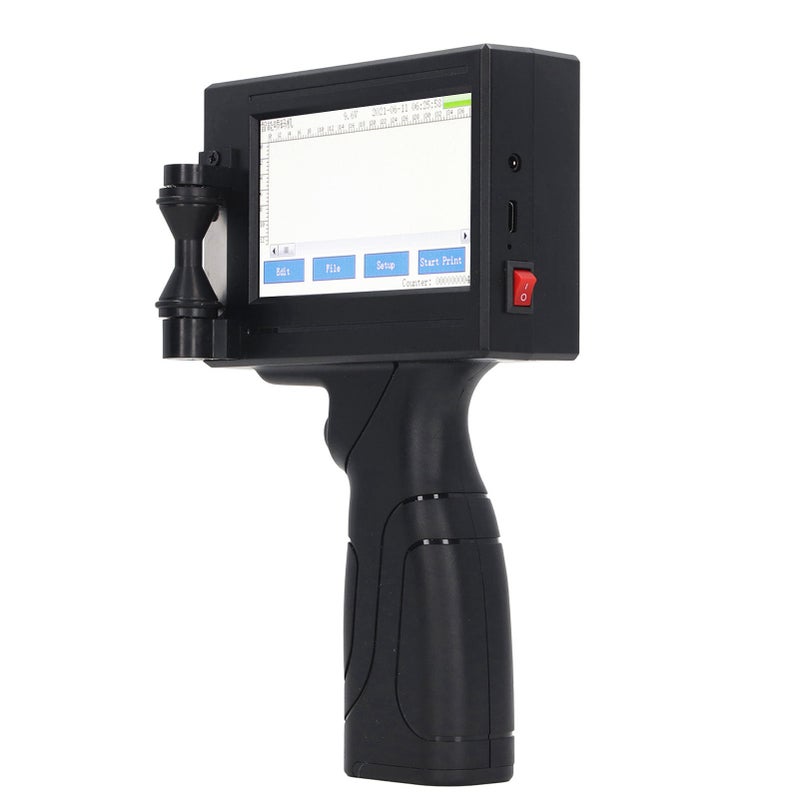 Handheld Inkjet Printer Gun Portable Intelligent with LED Touch Screen 12.7mm UK Plug AC110‑240V - Image 1