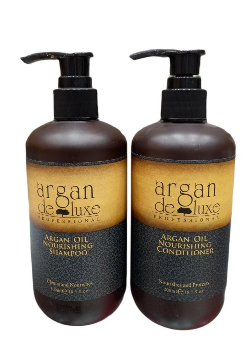 argan de luxe Argan Deluxe Shampoo300ML and Conditioner300ML with Moroccan Argan Oil - Image 1