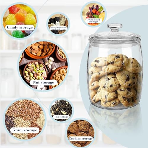 Ritayedet Half Gallon Glass Jars with Lid, Wide Mouth Cookie Jars Set of 2, Apothecary Jar for Candy, Glass Canisters for Kitchen Storage and Laundry Organization - Image 2