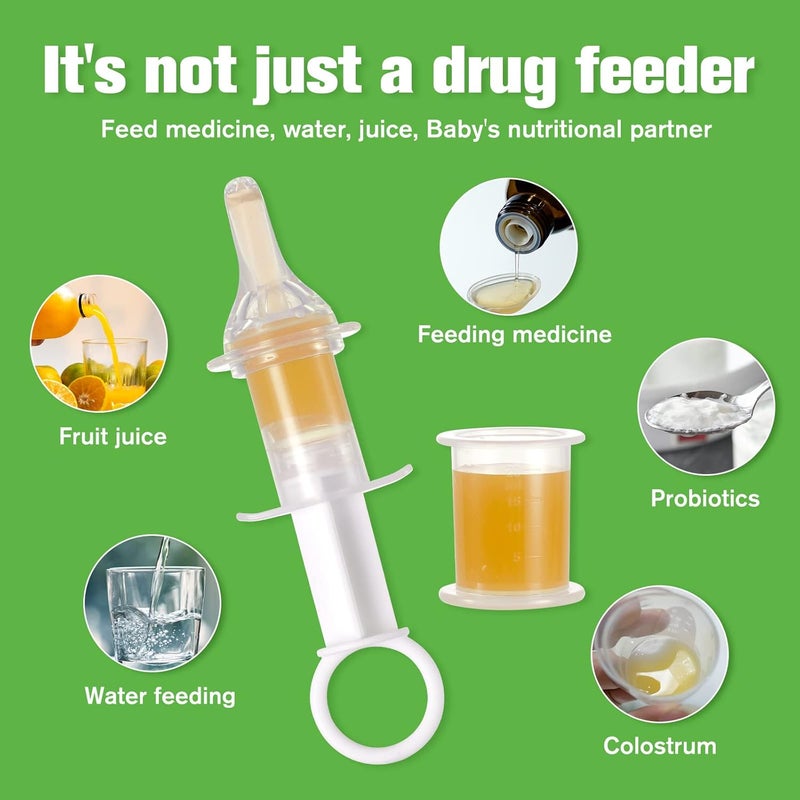 haakaa Baby Oral Feeding Syringe, Pacifier Liquid Medicine Dispenser with Oral Syringe, Infant Baby Oral Syringe & Dispenser, Newborn Baby Syringe Feeder, 1 Count (Pack of 1) - Image 3