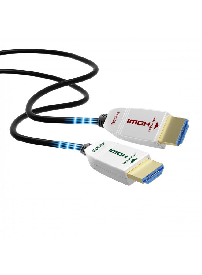 FeizLink كابل HDMI ألياف بصرية FeizLink 4K بطول 35 قدم، 4K 60Hz 18Gbps HDR10 HDCP2.3 3D رفيع مرن HDMI 2.0 لجهاز HDTV/صندوق التلفاز/صندوق الألعاب / جهاز العرض 4K - Image 1