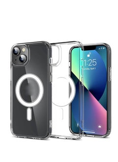 Generic Magnetic Clear Case for iPhone 13 Mini, Compatible with MagSafe, Ultra Thin Soft TPU Silicone Shockproof Phone Case Anti-Scratch Non-Slip Protective Cover (Clear) 