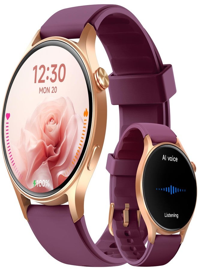 aeac Smart Watch for Women, AMOLED Ultra-Clear Screen Activity Trackers with Heart Rate/Sleep/SpO2 Monitor, Smartwatch for iPhone/Samsung/Android, 110+ Sport Modes Waterproof - Image 1