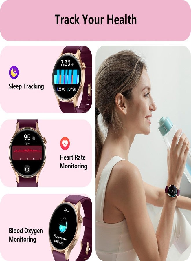 aeac Smart Watch for Women, AMOLED Ultra-Clear Screen Activity Trackers with Heart Rate/Sleep/SpO2 Monitor, Smartwatch for iPhone/Samsung/Android, 110+ Sport Modes Waterproof - Image 2
