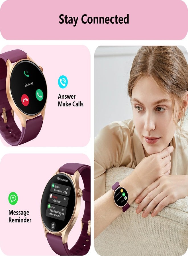 aeac Smart Watch for Women, AMOLED Ultra-Clear Screen Activity Trackers with Heart Rate/Sleep/SpO2 Monitor, Smartwatch for iPhone/Samsung/Android, 110+ Sport Modes Waterproof - Image 4