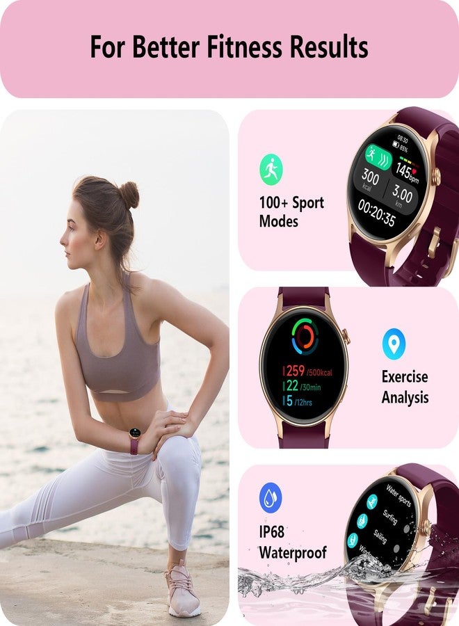aeac Smart Watch for Women, AMOLED Ultra-Clear Screen Activity Trackers with Heart Rate/Sleep/SpO2 Monitor, Smartwatch for iPhone/Samsung/Android, 110+ Sport Modes Waterproof - Image 5