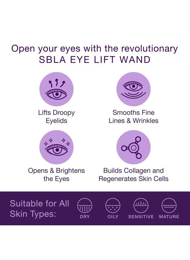 SBLA Eye Lift Wand – Anti-Aging Serum for Eyelids, & Eye Area - With SBLA66Peptide™, Caffeine, Hyaluronic Acid, Niacinamide & Vitamin C - Smooths, Lifts Hooded Lids, Brightens Eyes, Reduces Puffiness - Image 2