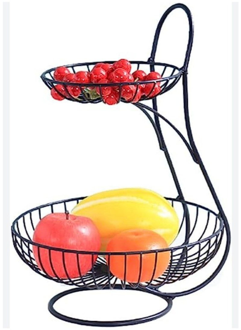 ناما استاند فاكهة مدور 2 دور لون اسود - Image 2