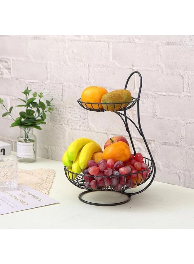 ناما استاند فاكهة مدور 2 دور لون اسود - Image 1