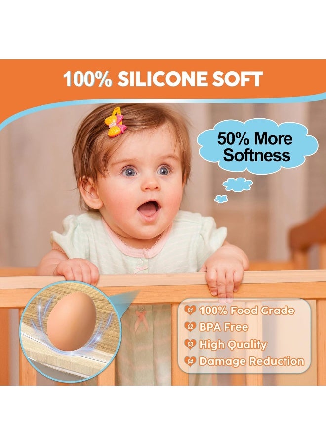 Loiion Baby Proofing, Edge Protector 100% Silicone, Soft Corner Protectors for Kids, Pre-Tape Adhesive Edge Guard for Kids Safety, Child Drawer Furniture Cabinet Bumper (9.84ft 0.6x0.6in(Width)) - Image 2