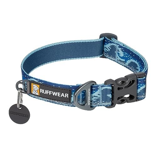 Ruffwear Crag Dog Collar Stylish Adventure Collar with Premium Reflective Design Quick Release Buckle Lightweight AllDay Comfort Midnight Wave 1114 - Image 1