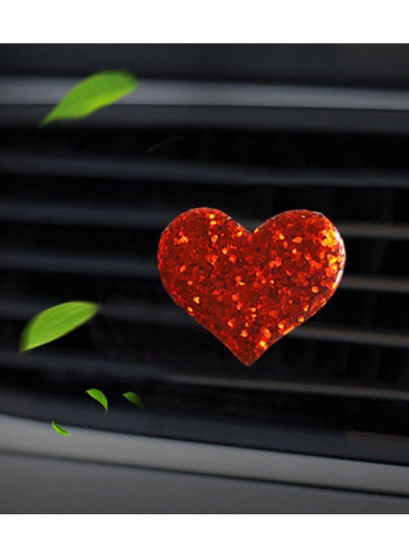 Y&D KASTWAVE Car Vent Clip, Shining Love Heart Air Interior Decoration, Reusable Portable Cute Charm Colorful Accessories, Decorations Suitable for Women's Fashion  - Image 2