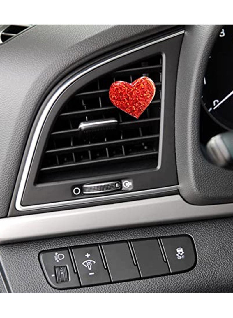 Y&D KASTWAVE Car Vent Clip, Shining Love Heart Air Interior Decoration, Reusable Portable Cute Charm Colorful Accessories, Decorations Suitable for Women's Fashion  - Image 1