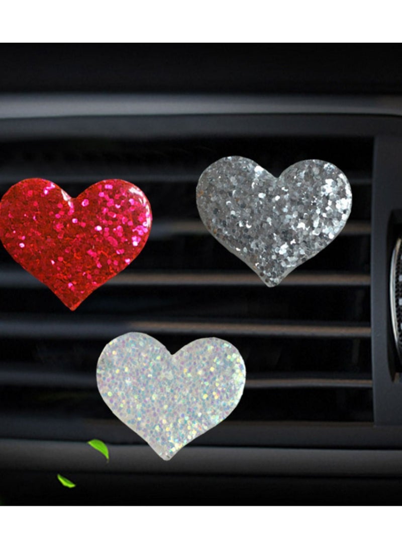 Y&D KASTWAVE Car Vent Clip, Shining Love Heart Air Interior Decoration, Reusable Portable Cute Charm Colorful Accessories, Decorations Suitable for Women's Fashion  - Image 3