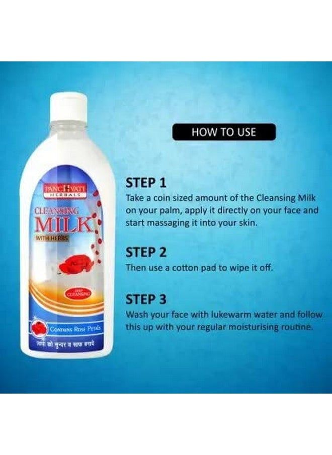 Panchvati Herbals Cleansing Milk With Herbs 450 Ml, Pack Of - 2  - Image 5