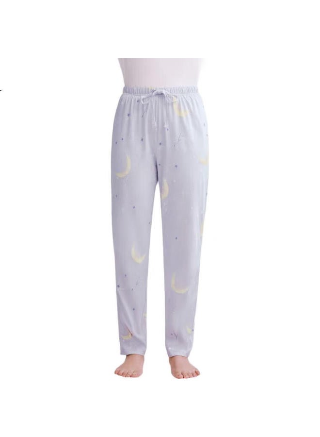 THREEGUN 100% Cotton Home Casual Printed Cuffed Sleep Pants For Women - Image 1