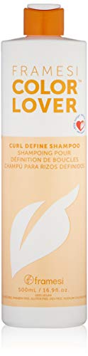 Framesi Color Lover Curl Define Shampoo, 16.9 fl oz, Shampoo for Curly Hair with Quinoa and Aloe Vera, Color Treated Hair