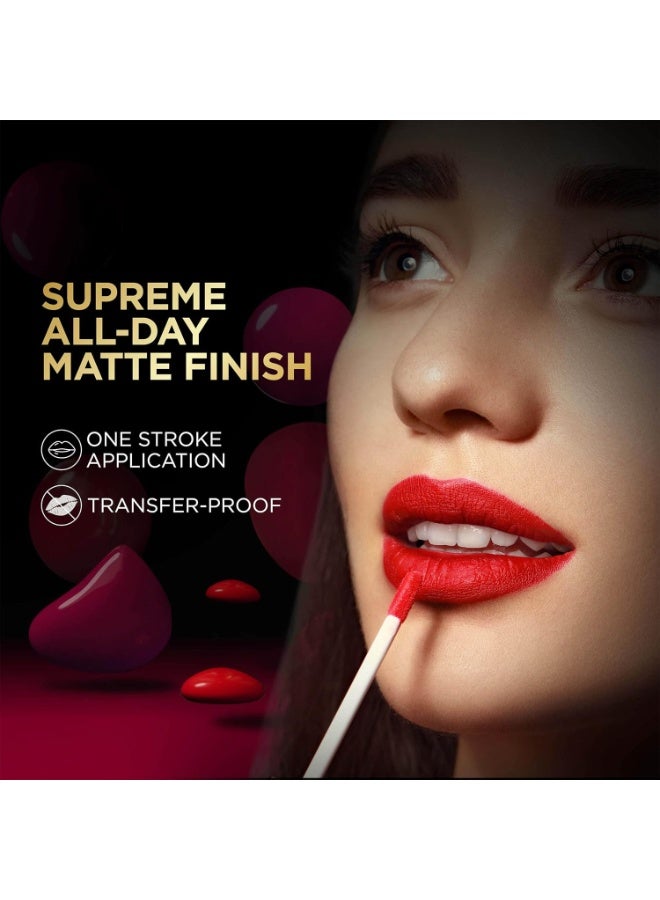 Facescanada FACES CANADA Comfy Matte Liquid Lipstick - For The Win 08, 3.8 ml | Comfortable 10HR Longstay | Intense Matte Color | Almond Oil & Vitamin E Infused | Super Smooth | No Dryness | No Alcohol - Image 3