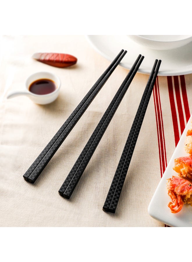 Custom Household Commercial Alloy Chopsticks Meal Company Special Chopsticks Anti-mold Disinfection High Temperature Alloy Chopsticks-Color:27cm Smooth Alloy Chopsticks 1 Pair  - Image 2