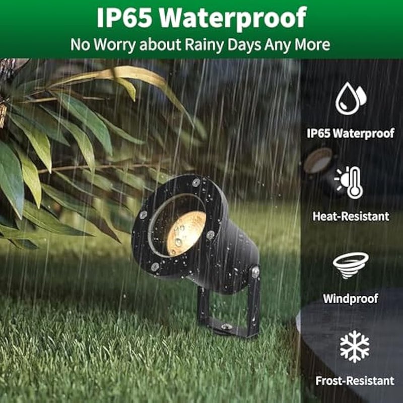 V.nice Landscape Lighting Yard Lights, Outdoor Garden Lights Wired Use of GU10 Bulbs (Not Included), Ground Landscape Lights, Waterproof Outside Spotlight, Outdoor Lights for Yard, House, Lawn (CD-04) - Image 4