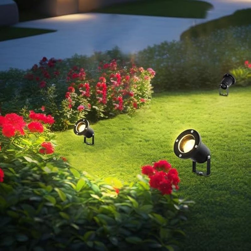 V.nice Landscape Lighting Yard Lights, Outdoor Garden Lights Wired Use of GU10 Bulbs (Not Included), Ground Landscape Lights, Waterproof Outside Spotlight, Outdoor Lights for Yard, House, Lawn (CD-04) - Image 5