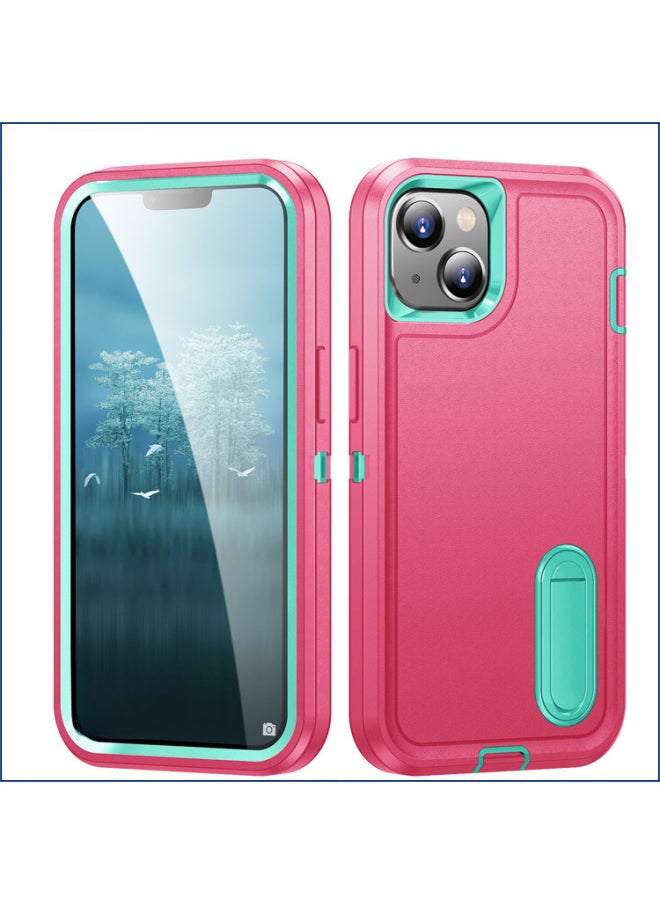 Generic - European And American For Iphone16 Pro Max Phone Case Armor Drop-resistant Creative Protective Case For Defending Three-proof Bracket-Color:Purple + Powder-Applicable Model:IP16 PLUS - Image 1