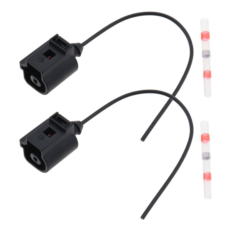 LT Easiyl 2pcs 1 Pin Oil Pressure Sensor Plug Connector Pigtail 1J0973081 Compatible with Audi Compatible with Porsche Compatible with Volkswagen 982016