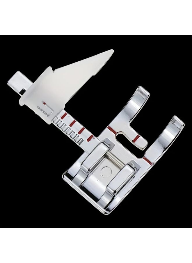 Stainless Steel Sewing Machine Presser Foot With Ruler Guide For Home Crafting - Image 1